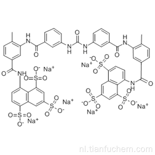 1,3,5-Naftaleentrisulfonzuur, 8,8 &#39;- [carbonylbis [imino-3,1-fenyleencarbonylimino (4-methyl-3,1-fenyleen) carbonylimino]] bis-, natriumzout (1: 6) CAS 129- 46-4